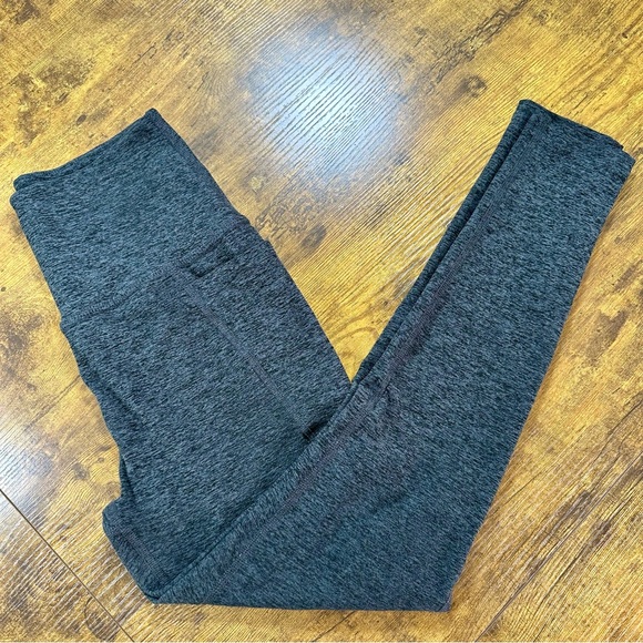 Beyond Yoga Spacedye Out of Pocket High Waisted Midi Leggings, Black Charcoal - Picture 4 of 13